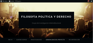  Filosofía política y derecho Grupo de investigación interinstitucional